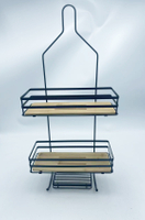 Bathroom Basket Storage Rack，Hanging Rack in Kitchen, Living Room 