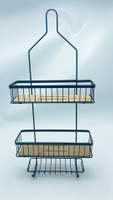 Bathroom Basket Storage Rack，Hanging Rack in Kitchen, Living Room 