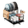 Home Kitchen Double Layer Drainage Rack, Multifunctional Cutting Board Rack, New Type of Water Collection Tray, Detachable, Modern And Minimalist Dishes