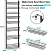 Home Multi-level Adjustable Basket Food Storage Room Organizing Rack with Detachable Space Saving Door Hanging Rack with Square Tube