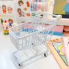 Beauty Egg Rack Girl Heart Iron Art Shopping Cart Storage Box Desktop Decoration Cute Mini Cart