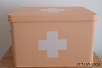 Home Use Medicine Storage Can Medical Kit Galvanized Metal First Aid Box , a whole one