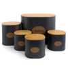 Vintage Metal Storage And Organization Food And Coffee Canister Set Collection