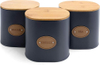 Vintage Metal Storage And Organization Food And Coffee Canister Set Collection