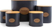 Vintage Metal Storage And Organization Food And Coffee Canister Set Collection