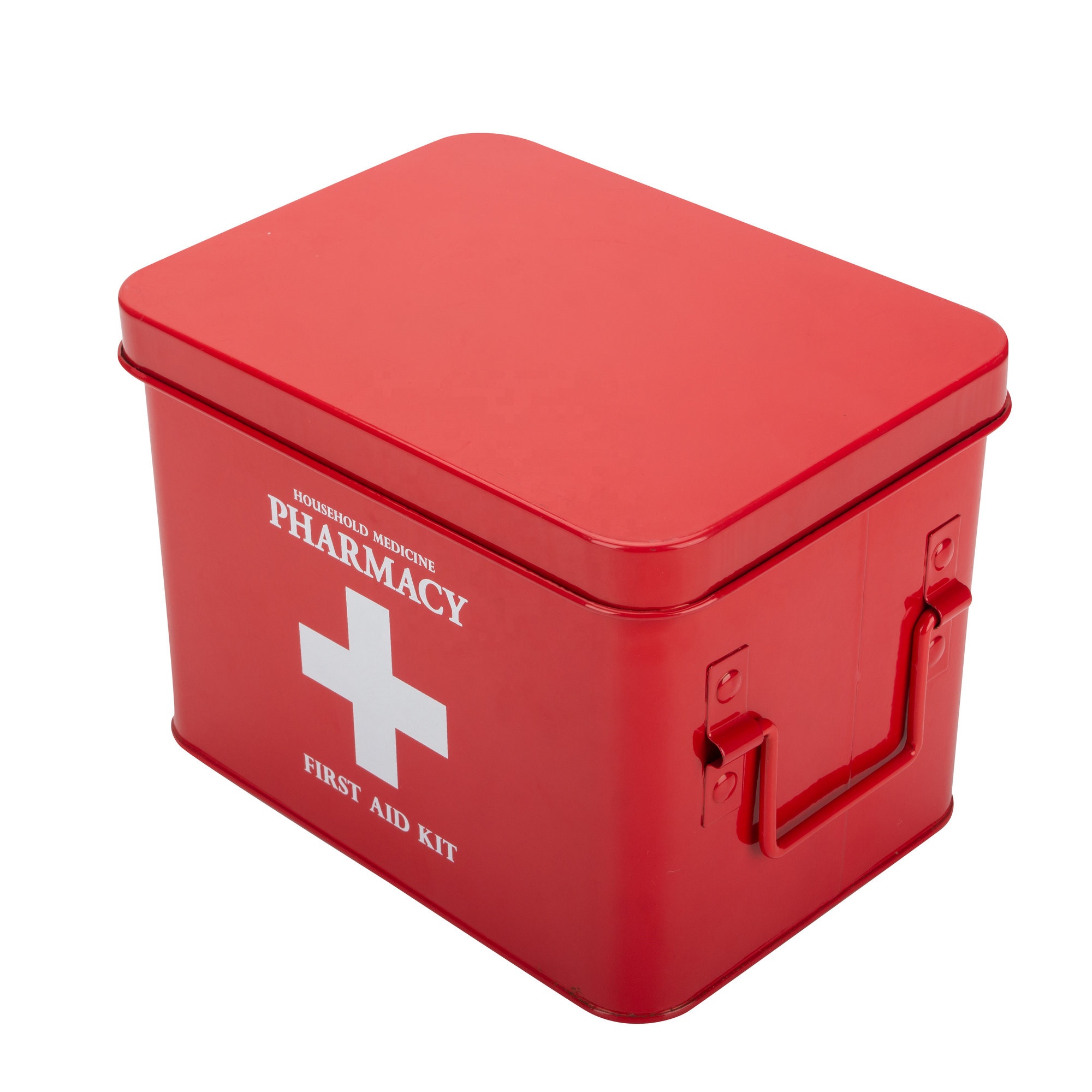 Home Use Medicine Storage Can Medical Kit Galvanized Metal First Aid Box