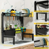 Kitchen's New Proposal for An Integrated Square Pipe Sink Rack, Retractable Drain Bowl And Dish Rack, Storage Rack, Countertop Storage Rack