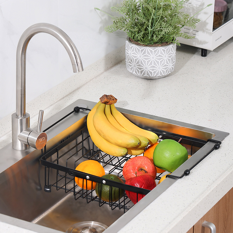 Multi Purpose Sink Organizer, Can Hold The Table Top To Drain The Water From Dishes, Neatly Organized, with A Retractable Design, Can Accommodate Any Size Sink, Suitable for Use.